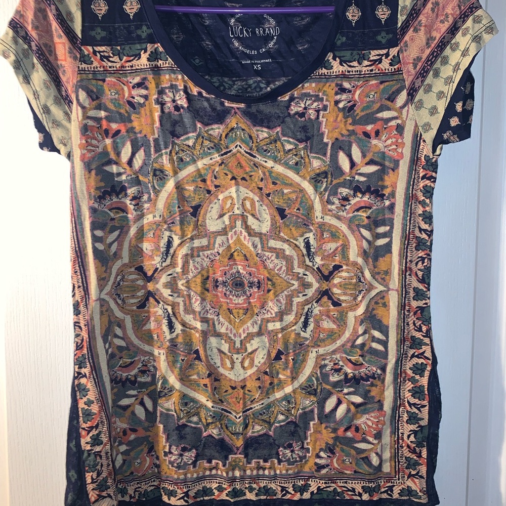 Lucky Brand Multicolor Mandala Blouse